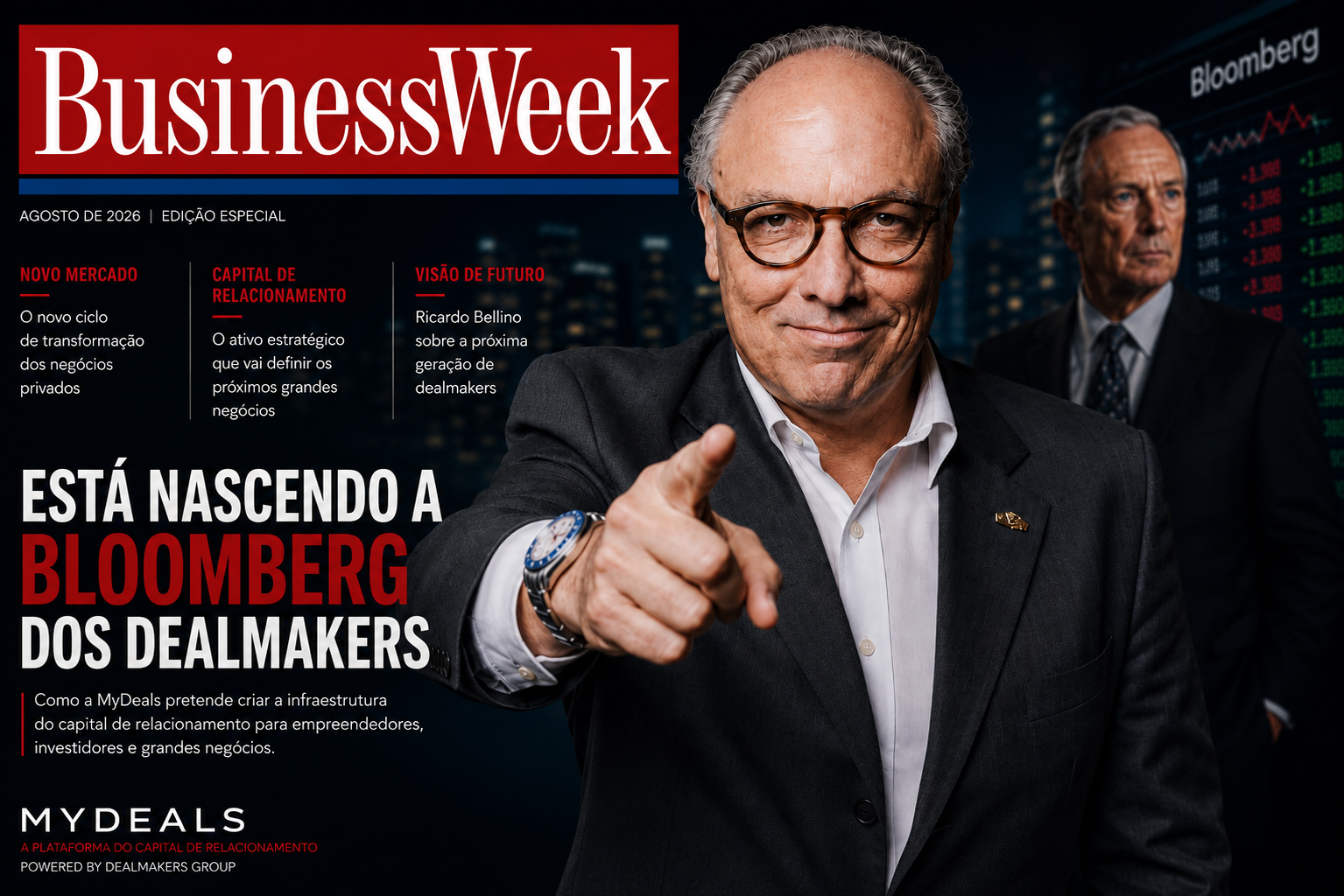 Capa BusinessWeek: Está nascendo a Bloomberg dos dealmakers, com Ricardo Bellino